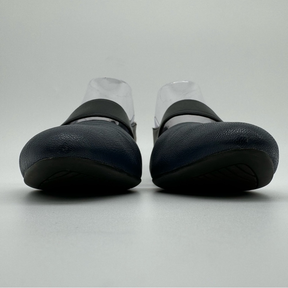Camper Isadora Blue Black Leather White Calf Hair Cutout Flats Size EU 37/US 7 - Picture 2 of 15